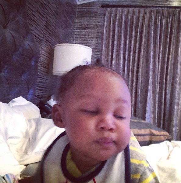 Baby Logan Serves Face