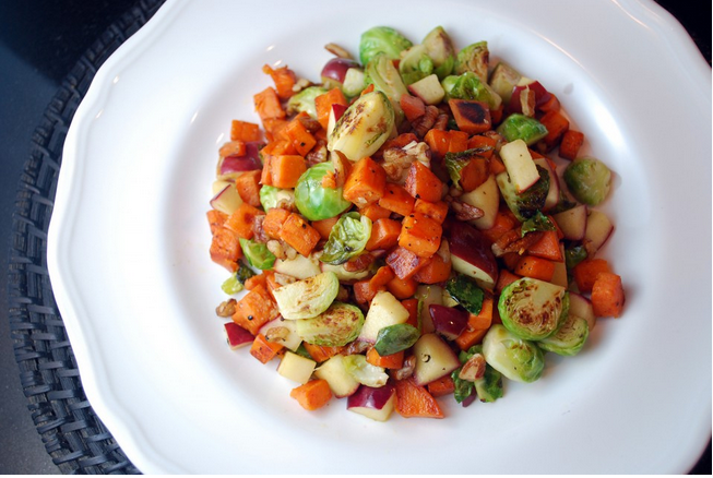Sprout, Sweet Potato & Apple Saute