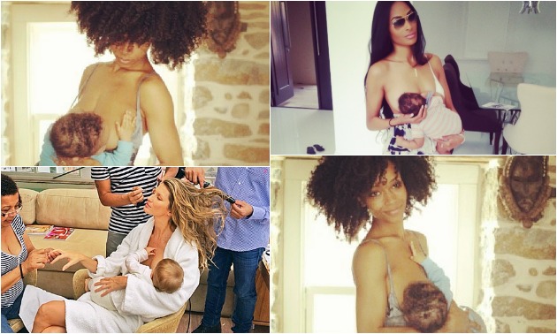 celebs breastfeeding