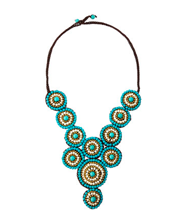 Circle Rope Statement Necklace