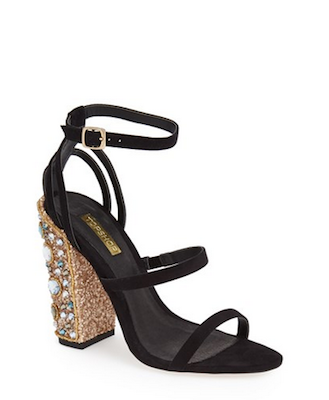 Jeweled Heel Sandals