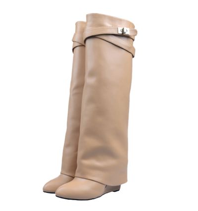 Wedge Knee Boots