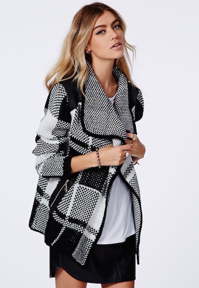 Check Cardigan