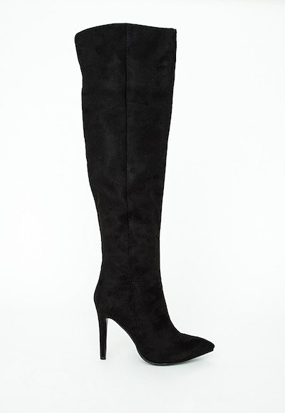 Suede Knee High Boots
