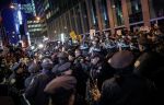 NYPD Officers Block Protestors