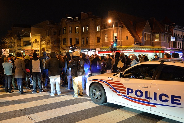Protestors Blocking An Intersection In Washington, D.C.