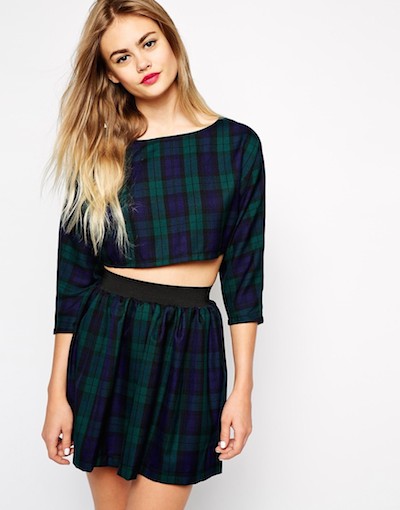 Cropped Tartan Top