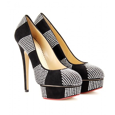 Crystal Striped Pumps