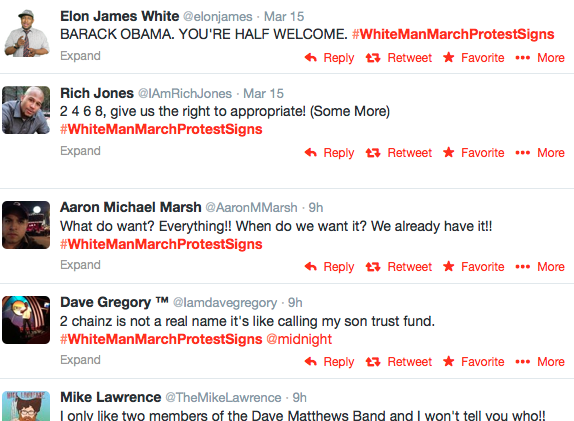 #WhiteManMarch