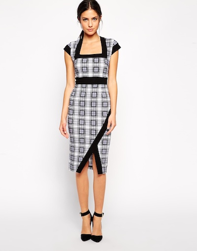 Plaid Pencil Dress