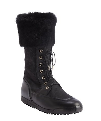 Rabbit Fur Trim Boots