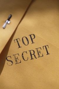 Envelope stamped top secret
