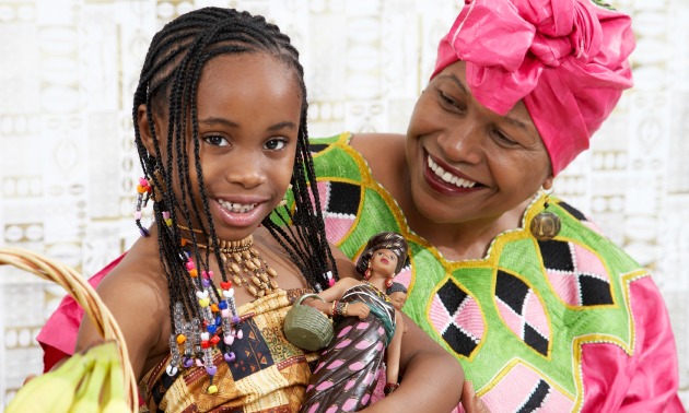 Natural Doll, Mom & Daughter