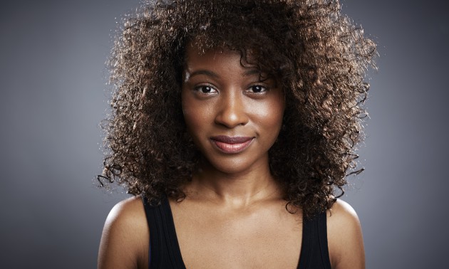 Studio portrait of beautiful young woman