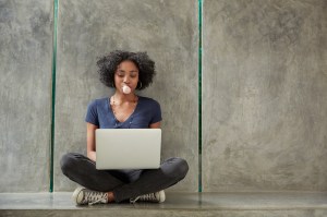 Woman on computer