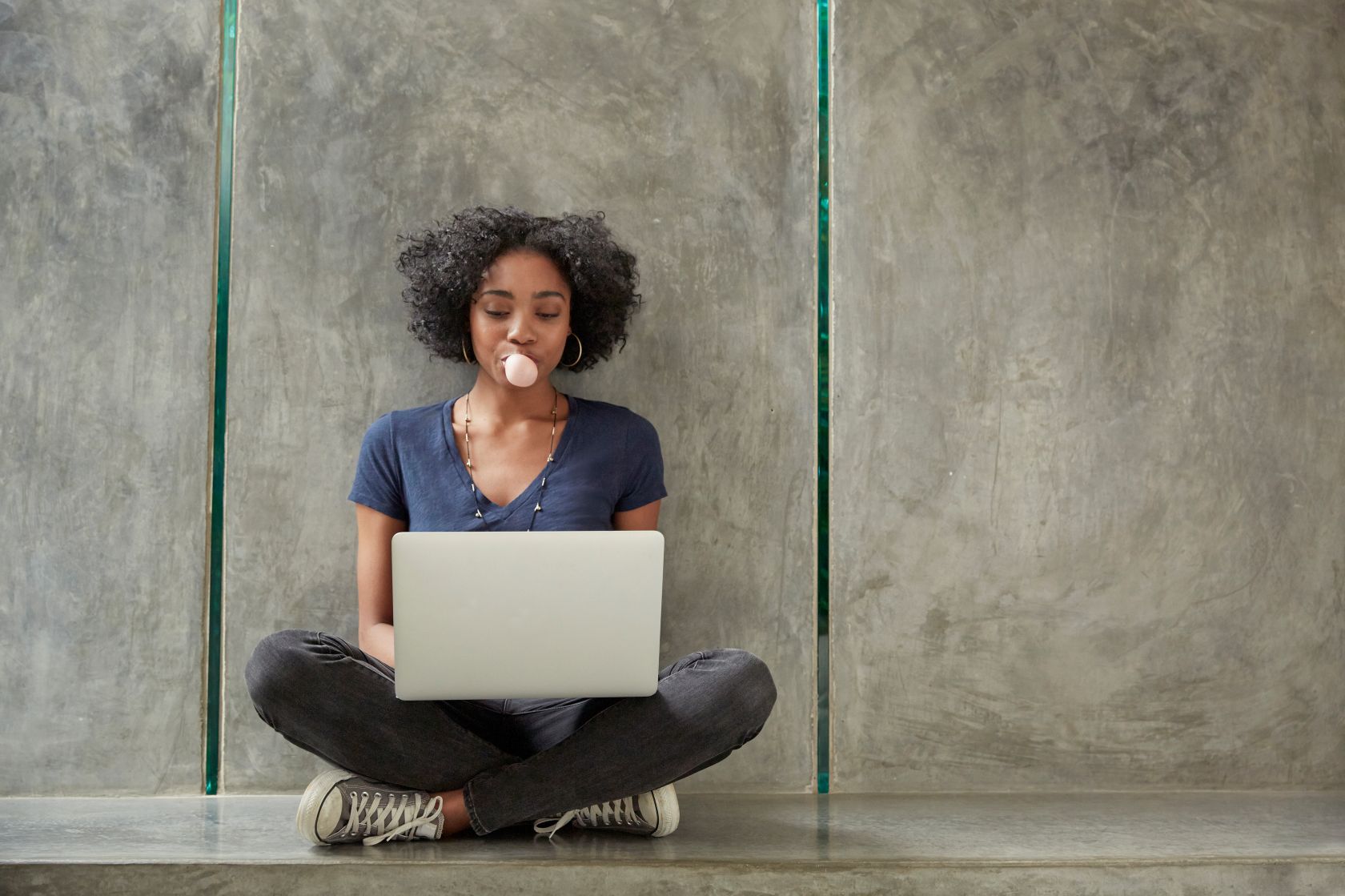 Woman on computer