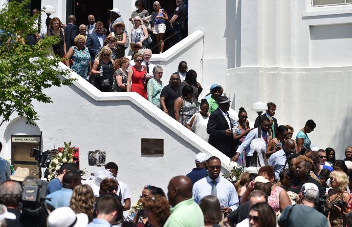 Guests Pour Out Of The Church