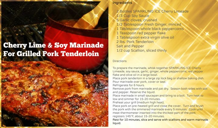 Cherry Lime & Soy Marinade For Pork Tenderloin