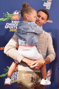 Riley And Steph Curry 2015 Kids Choice Awards