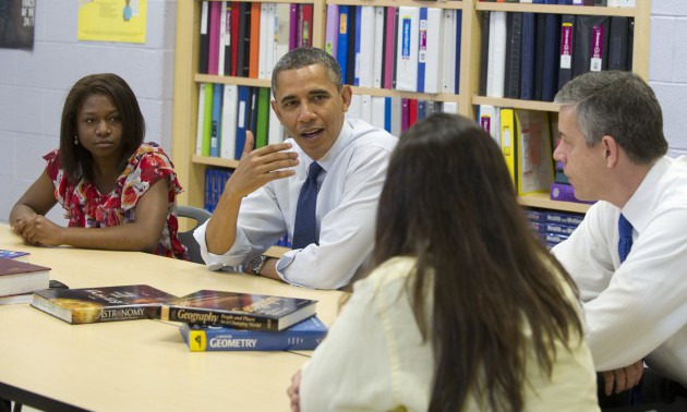 US President Barack Obama, alongside Sec