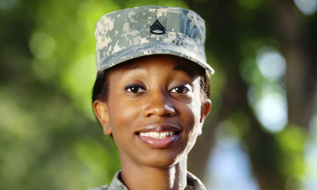 Female African American Soldier Series: Outdoor Portrait