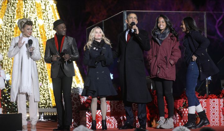 The First Family celebrates the annual Christmas tree lighting