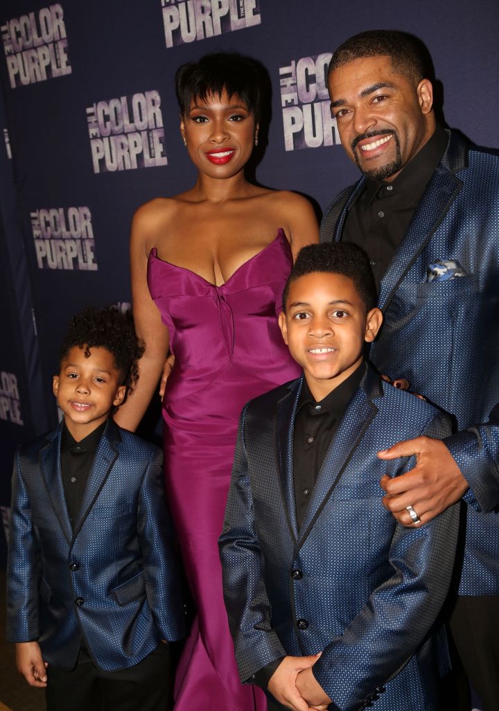 (L-R) David Otunga Jr, Jennifer Hudson, Nephew of Jennifer Hudson and David Otunga