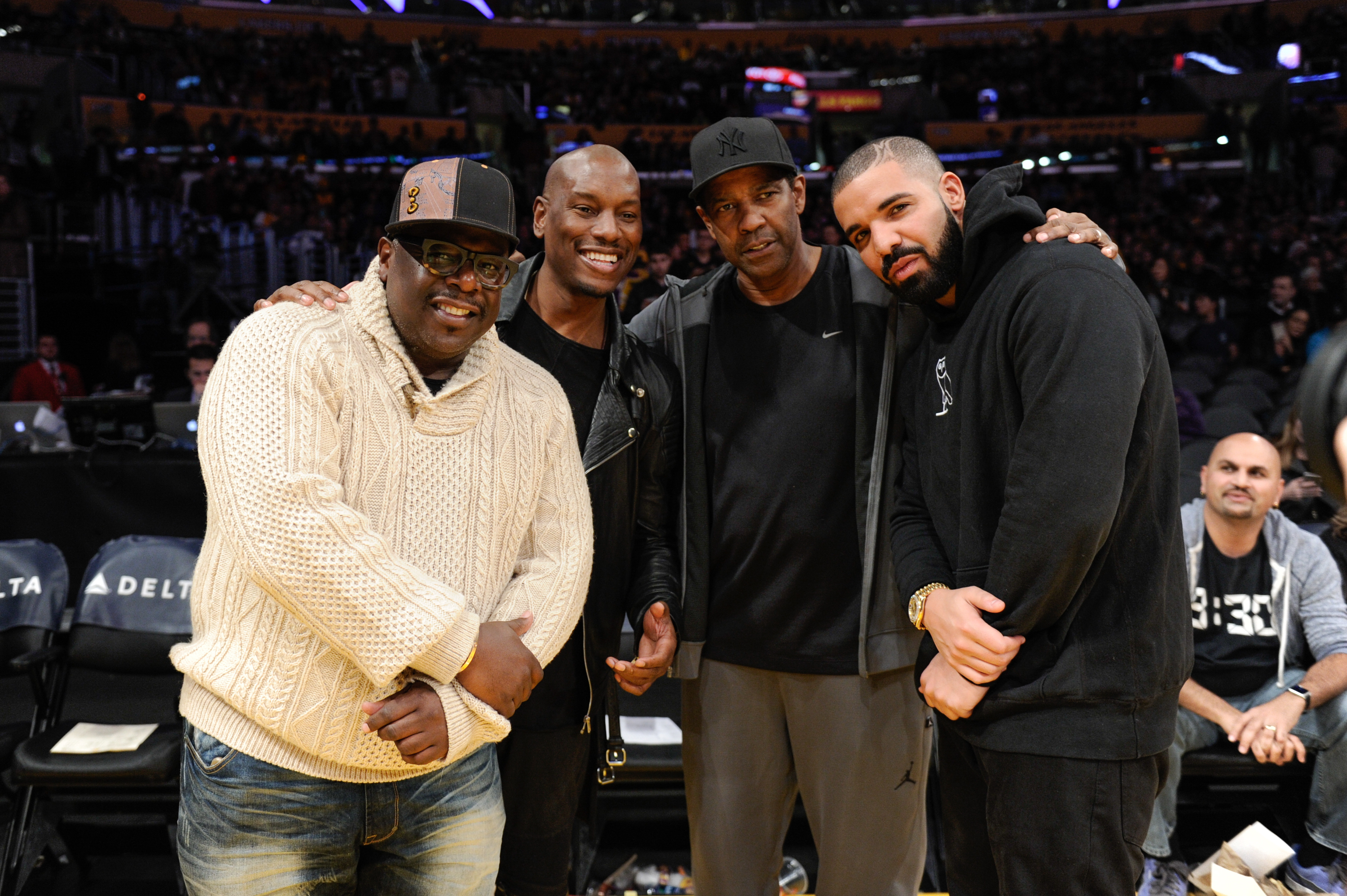 Celebrities At The Los Angeles Lakers Game