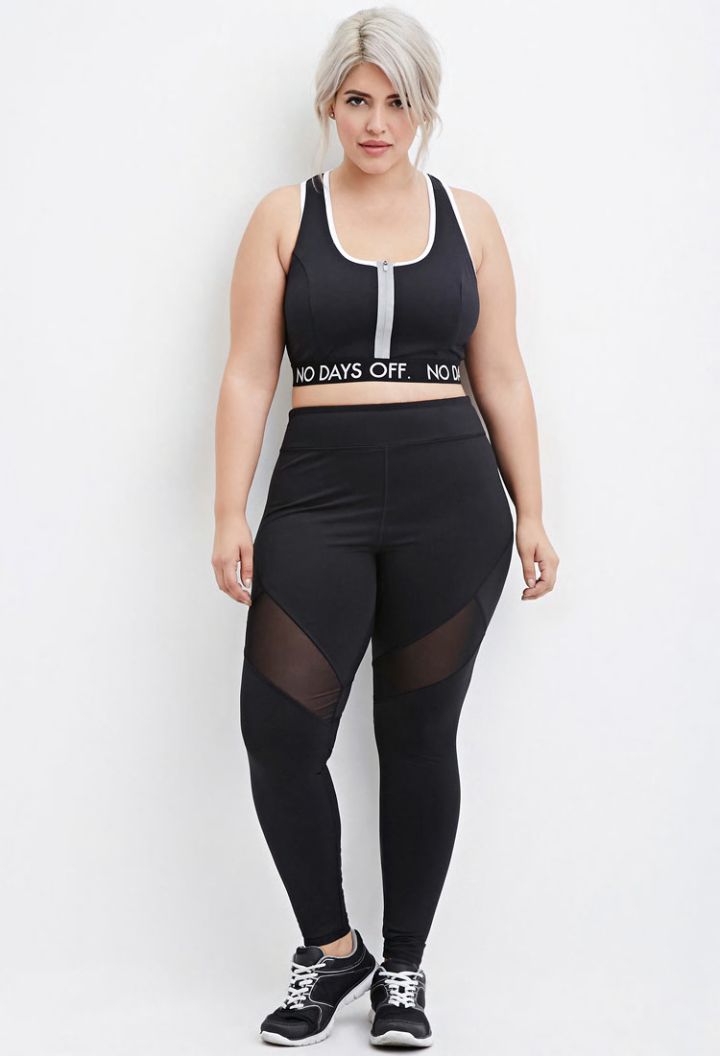 Mesh-Paneled Leggings