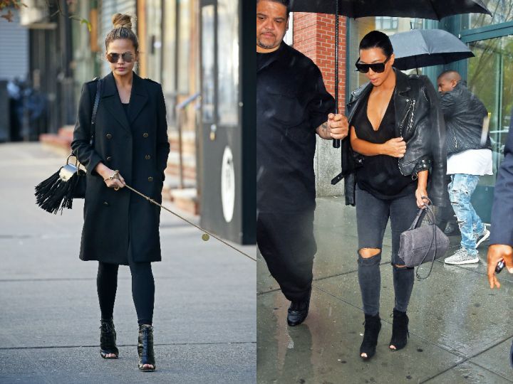 Peep toe boots