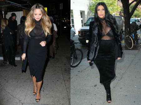 Chrissy Teigen and Kim Kardashian