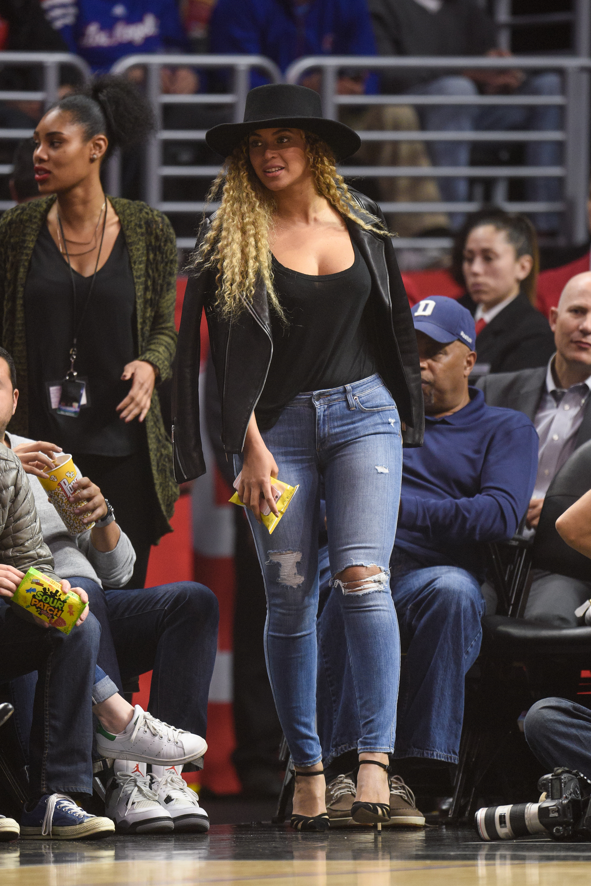 Celebrities At The Los Angeles Clippers Game