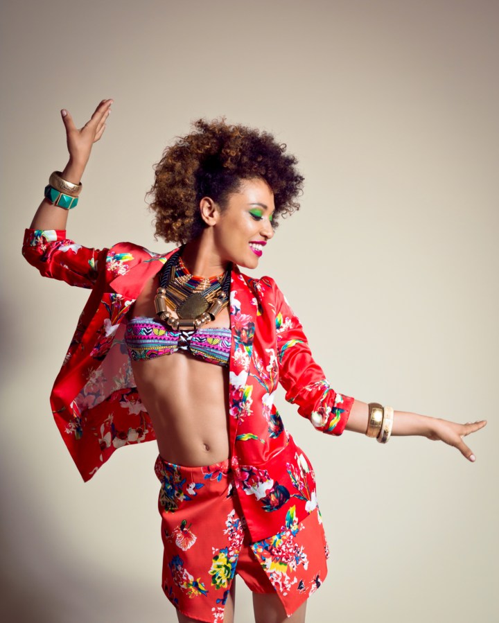 Happy Afro American Young Woman