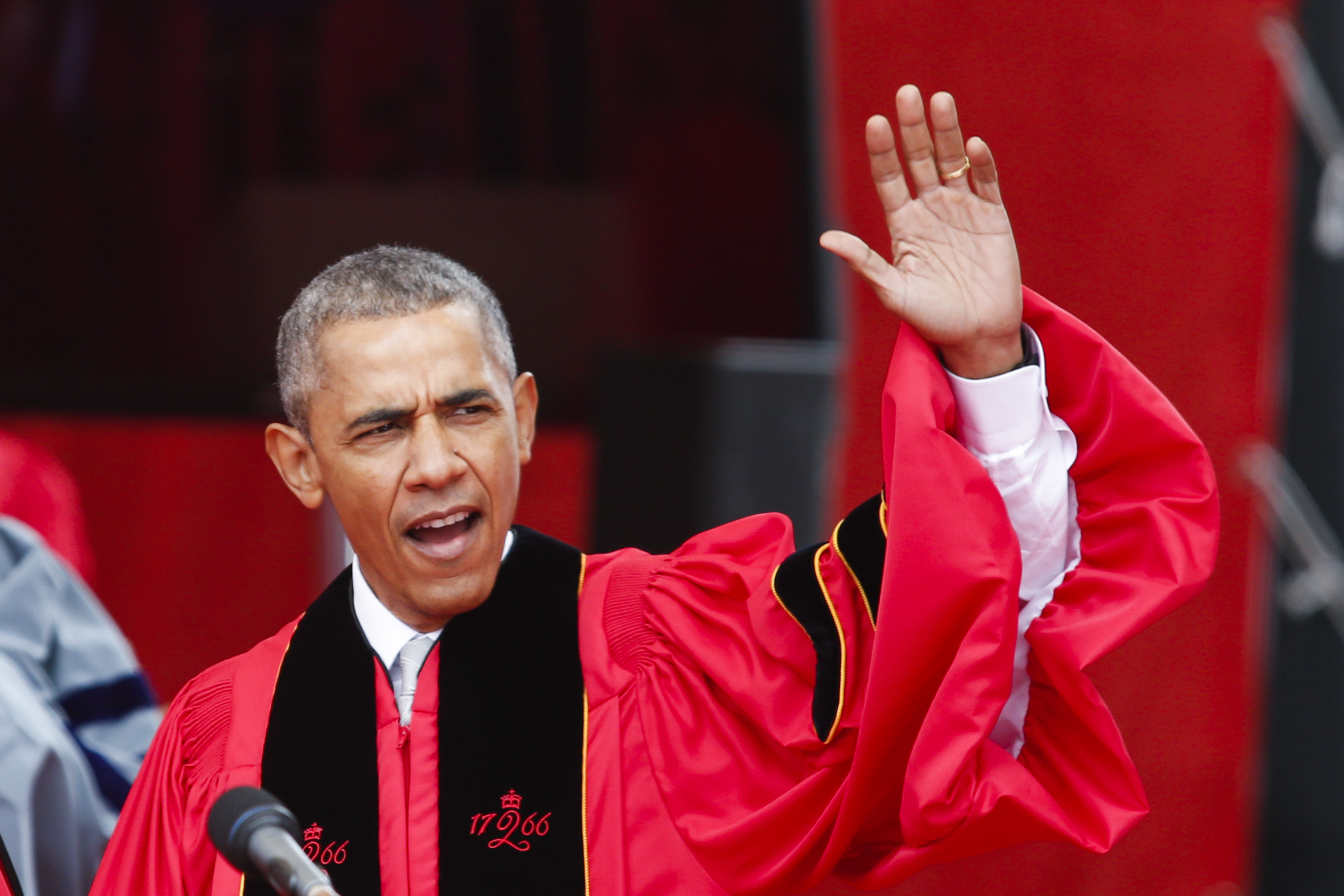 Obama Delivers Commencement Address At Rutgers University