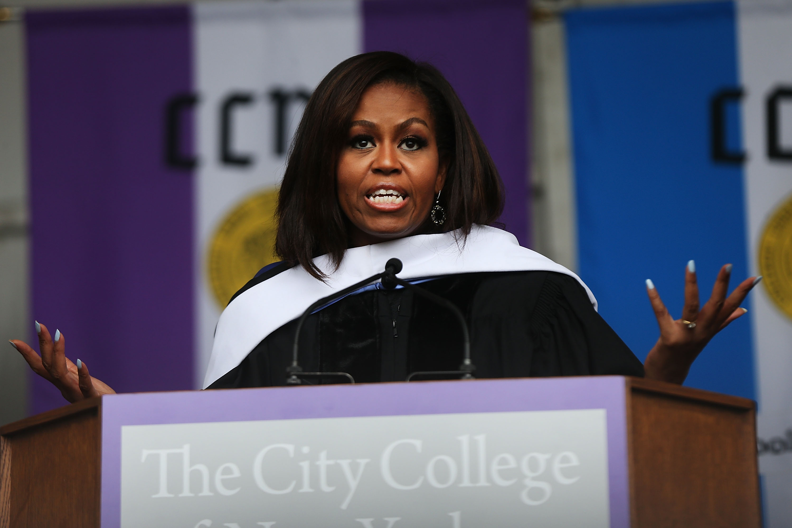 Michelle Obama Delivers Commencement Address At The City College Of New York
