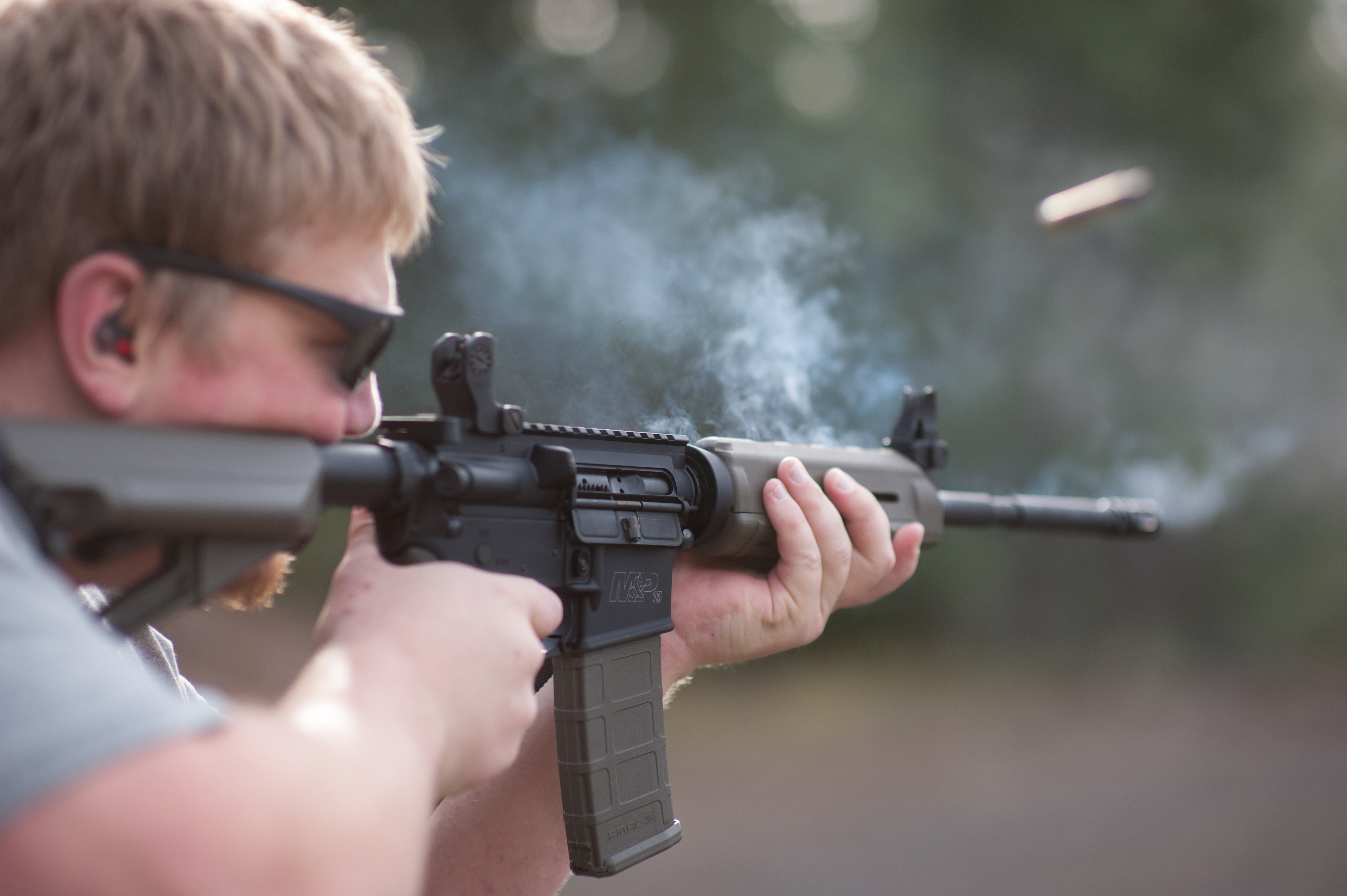 AR-15 Assault Rifle Smoking