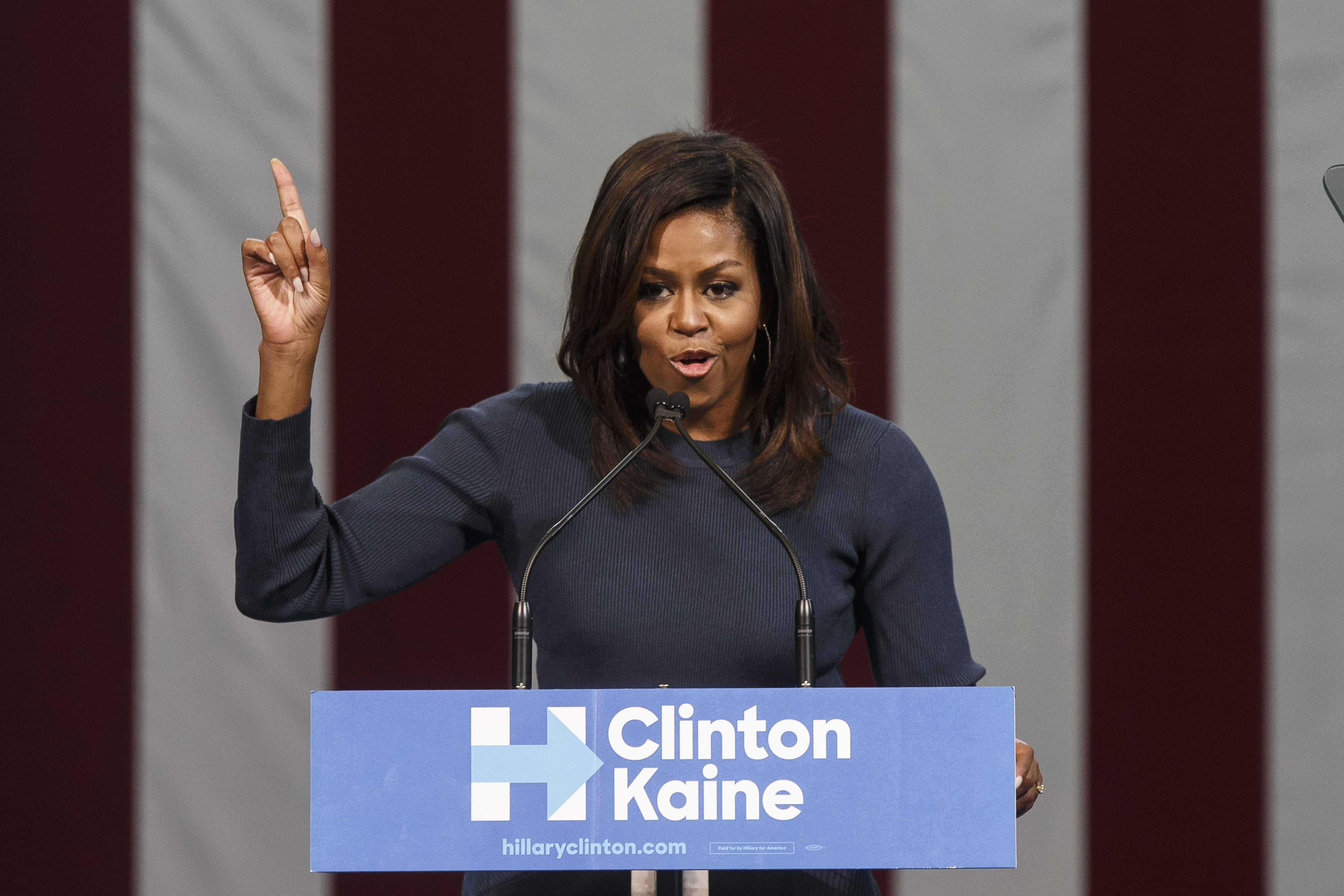 US First Lady Michelle Obama Campaigning In NH