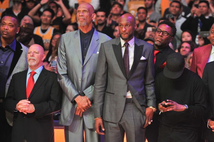 Celebrities At The Los Angeles Lakers Game