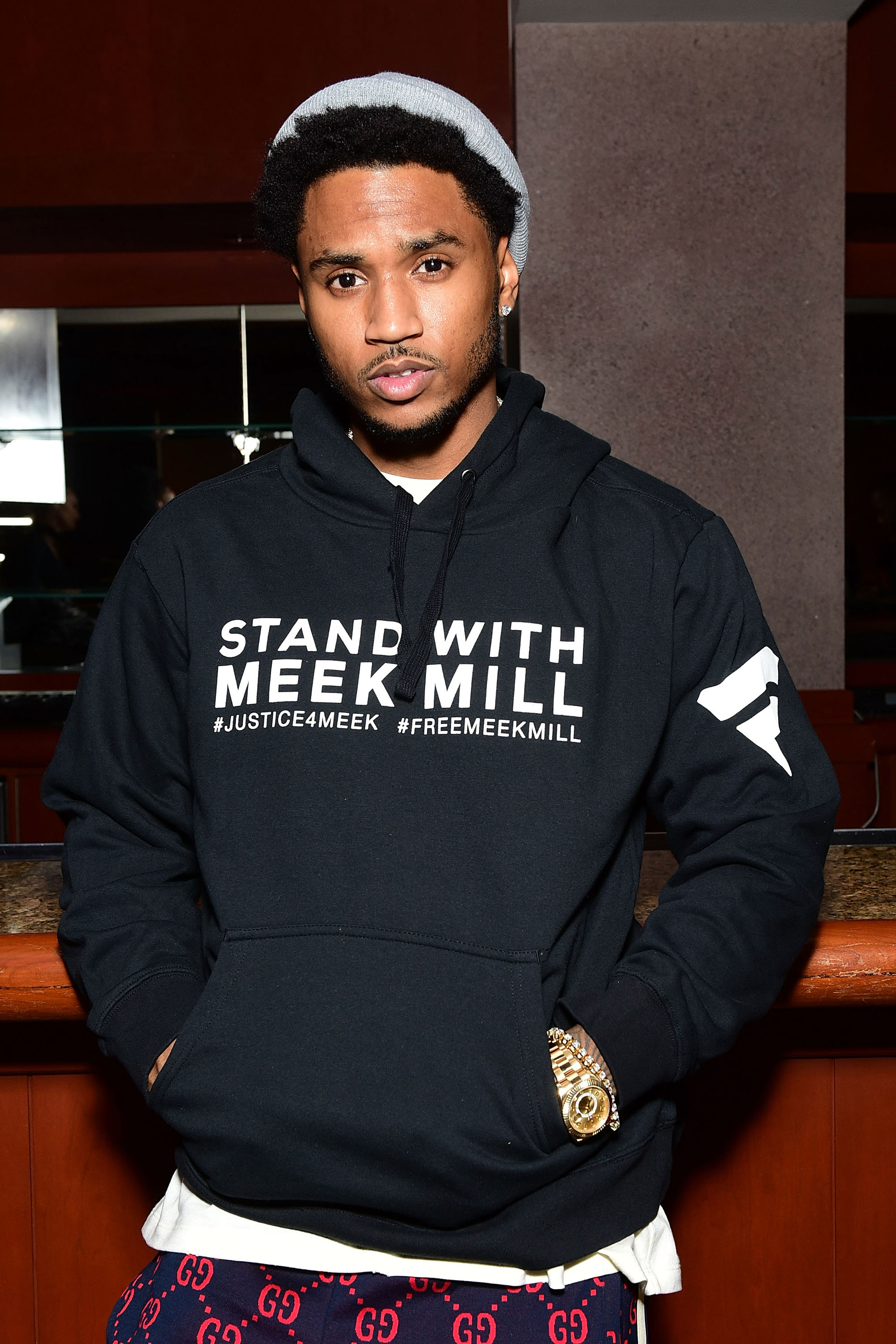 Phliadelphia 76ers Players And Celebrities Wear 'Free Meek Mill' Hoodies At Jay-Z Concert