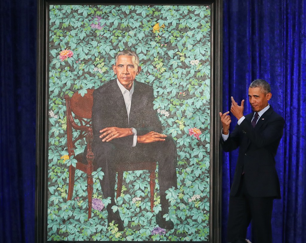 Barack And Michelle Obama Attend Portrait Unveiling At Nat'l Portrait Gallery