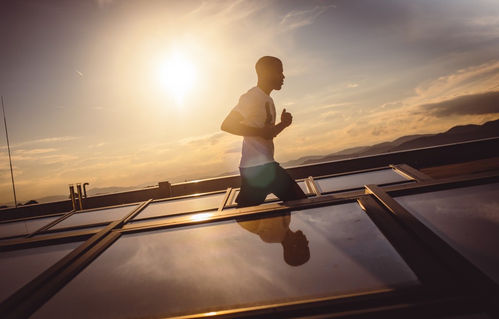 Male Athlete Running Outdoors