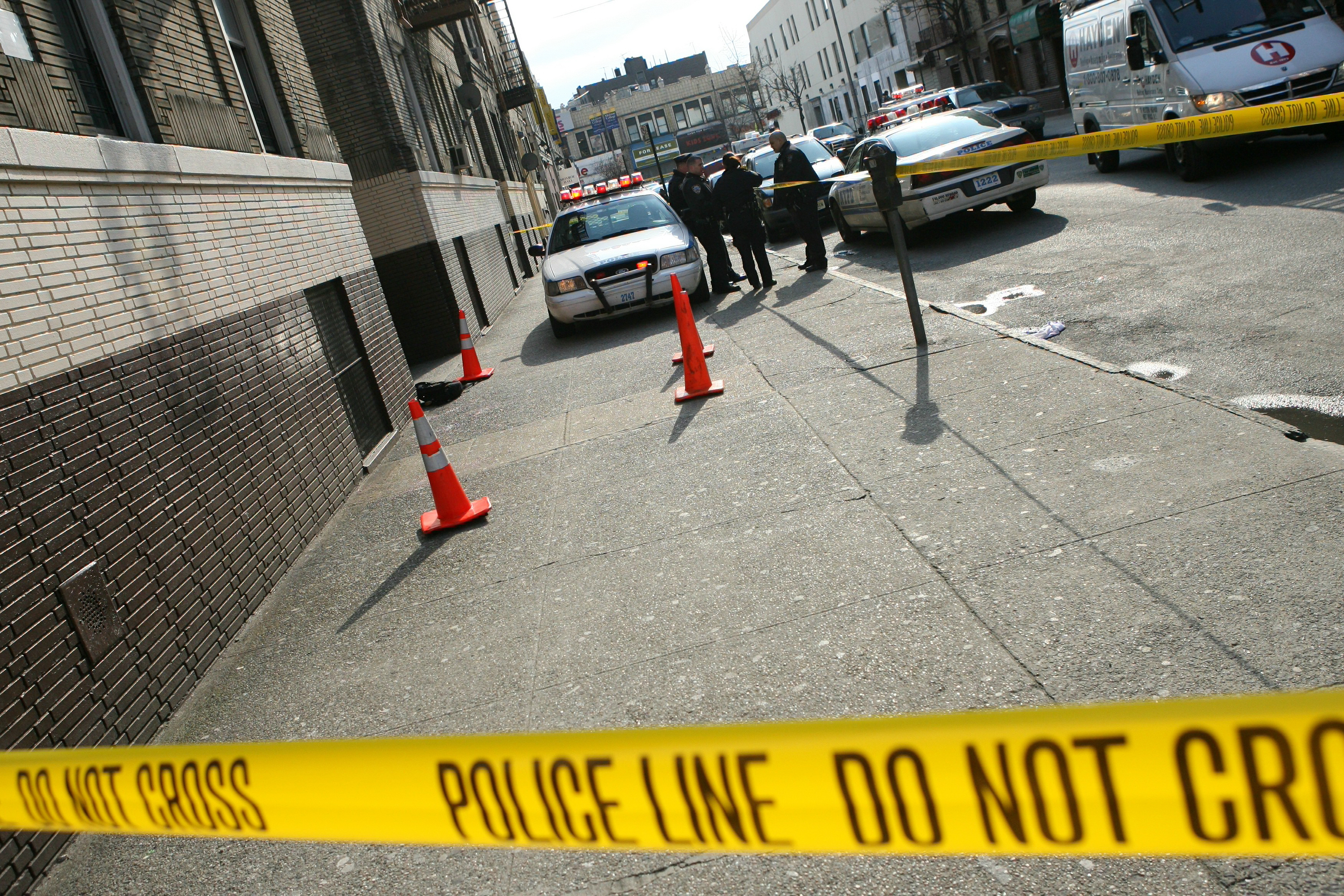 Scene of sidewalk stabbing February 26, 2008 corner of East