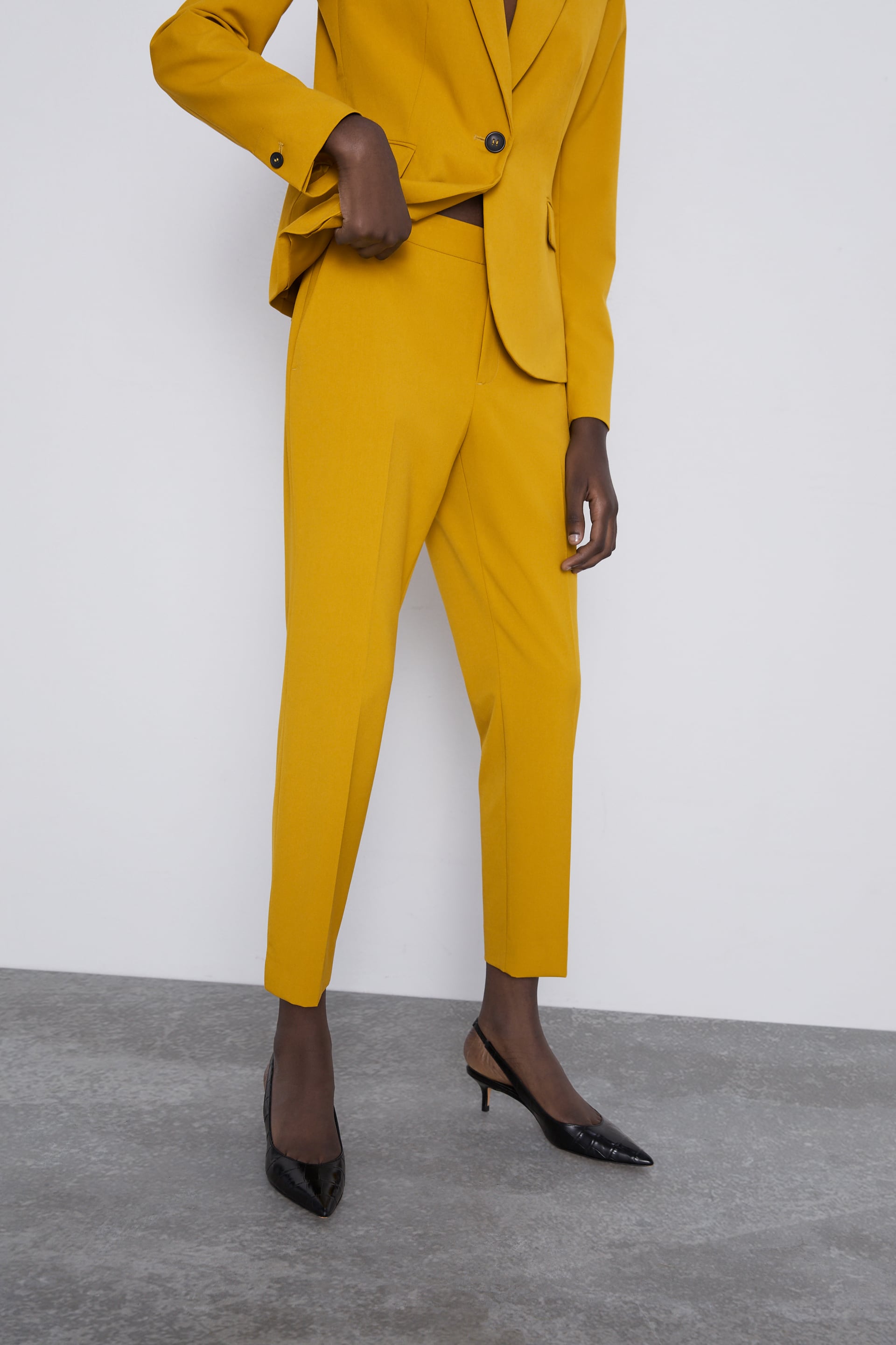 Zara Ankle Pants In Mustard