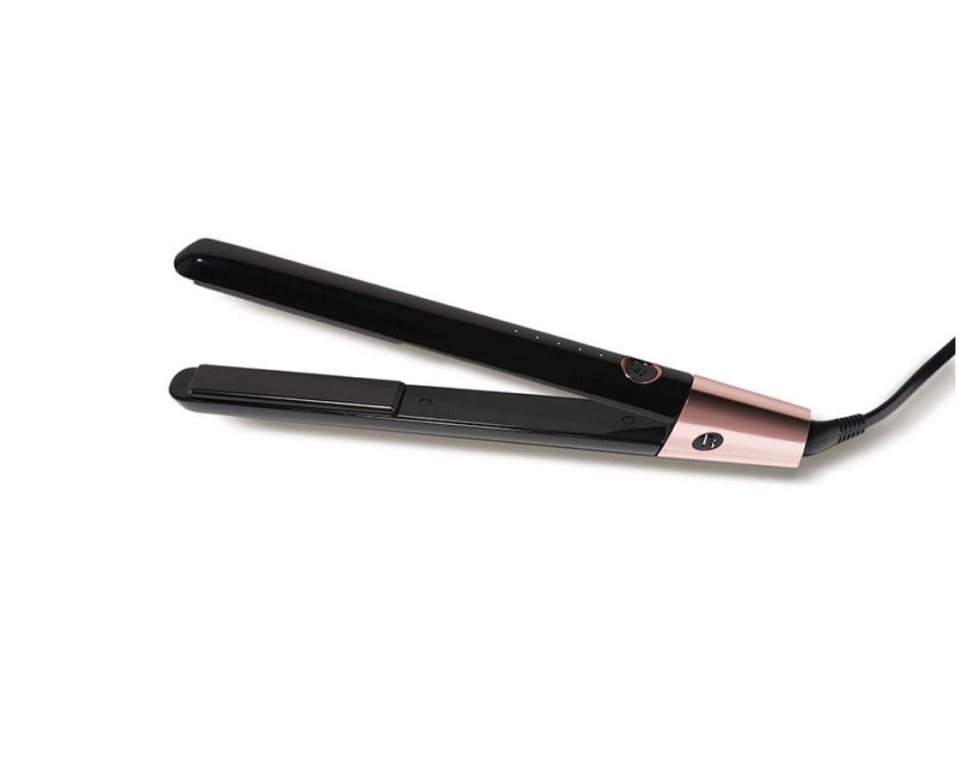 SinglePass Luxe 1" Ionic Straightening & Styling Flat Iron - Black (3 piece)