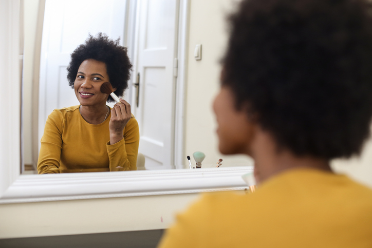 Woman doing make-up