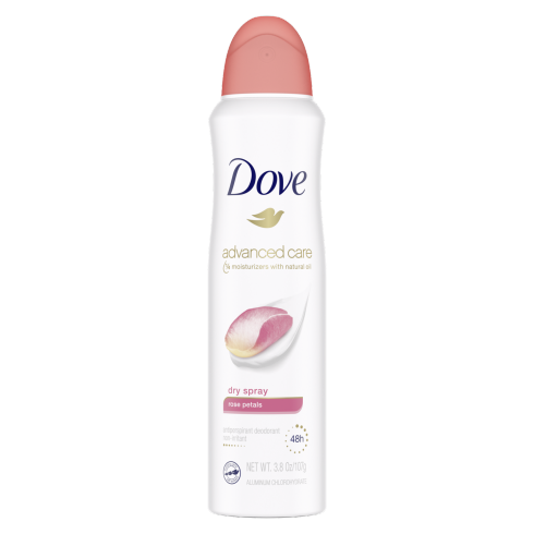 Dove Advanced Care Dry Spray Antiperspirant Deodorant Rose Petals