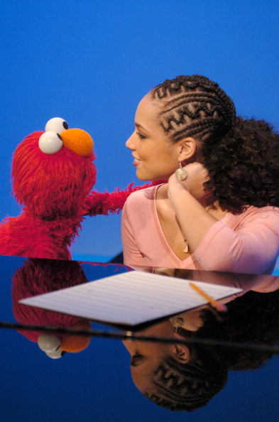 Alicia Keys Visits "Sesame Street," 2004
