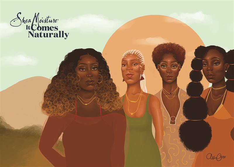 Shea Moisture "It Comes Naturally" Illustration
