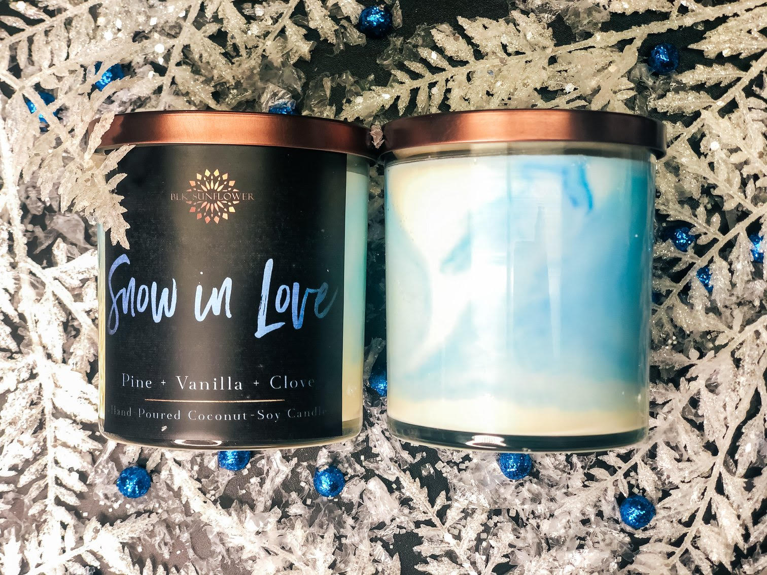 Blk Sunflower Candles