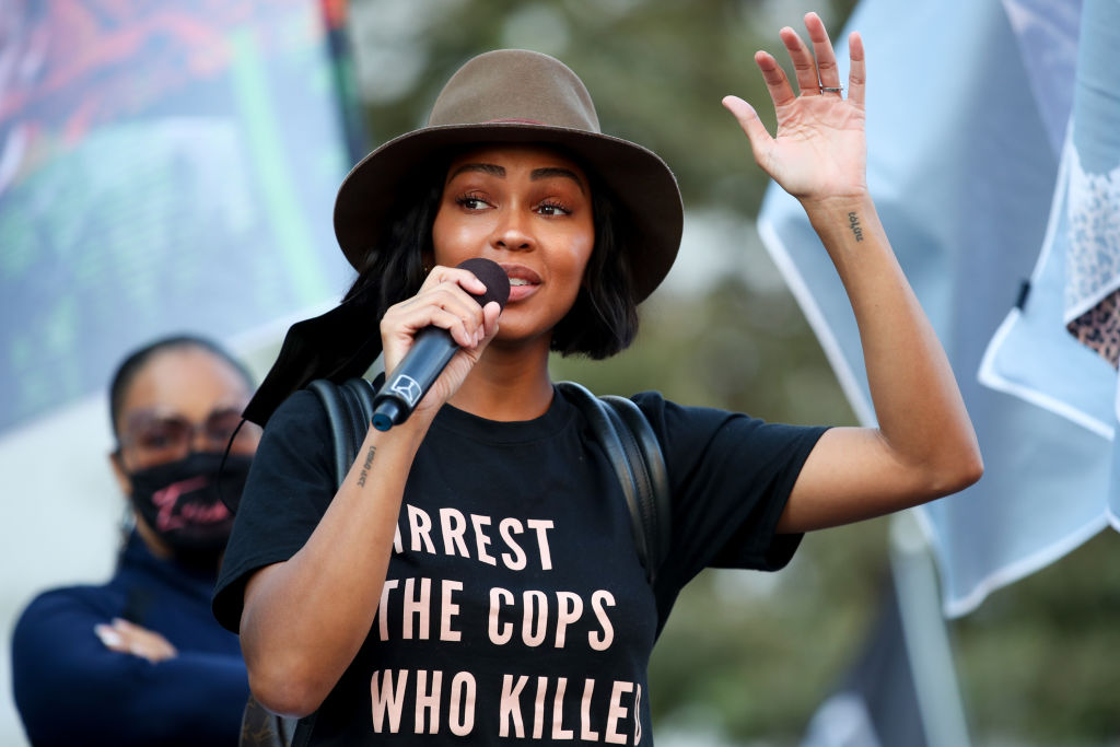 BLD PWR And Black Lives Matter Los Angeles Host Final March To The Polls In Downtown Los Angeles